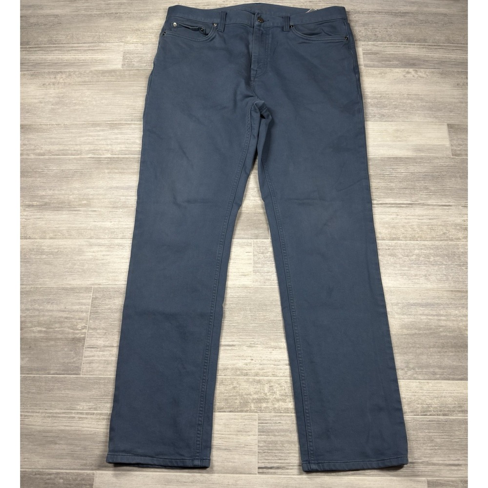Banana Republic‎ Traveler Pants 35 x 32 Slim Fit Moonshadow Blue Stretch Chino
